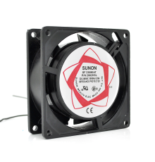 Кулер для охолодження серверних БП SUNON 8025 DC sleeve fan 2pin під паяння - 80*80*25мм, 220V, 2600об/хв