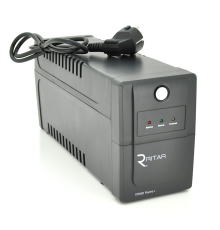 ДБЖ Ritar RTP600 (360W) Proxima-L, LED, AVR, 2st, 2xSCHUKO socket, 1x12V7Ah, plastik Case. NEW!