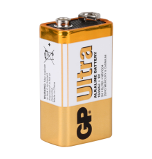Батарейка лужна GP ULTRA ALKALINE 1604AU-S1, 9V, крона, 6LF22 10 (100шт.) х10(10шт.) х1 у вакуумному впакуванні ціна за 1шт