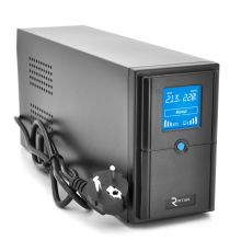 ДБЖ Ritar E-RTM1000 (600W) ELF-D, LCD, AVR, 3st, 3xSCHUKO socket, 2x12V7Ah, metal Case. Q2 (405*195*285)  10 кг (340*120*190)