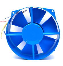 Кулер для охолодження серверних БП 200FZY2-D DC sleeve fan 3pin під паяння - 200*210*71мм, 220V/0,3A, 2600об/хв, 65W, Blue