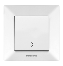Вимикач Panasonic Arkedia Slim одноклавішний прохідний, білий