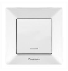 Вимикач Panasonic Arkedia Slim одноклавішний з підсвіткою, білий