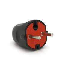 Вилка без заземлення 6А 250V A113B, Black Q50