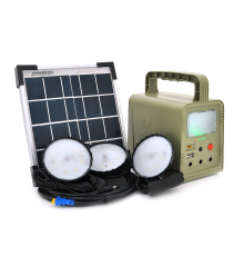 Портативный фонарь BRAZZERS BRPF-CF42/5, Solar panel 5W, LiFePO4 - 42Wh, DC: 3.2V, USB:: 1x5V/2A, 3x6W Led лампы 3м, 9W встроенный фонарь, BOX, Q8