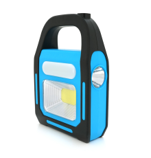 Переносний ліхтар ORION OR-9707B+Solar, COB+SMD LED, 3 режими роботи, заряд від 5V, USB вихід, батарея 2*18650, Box