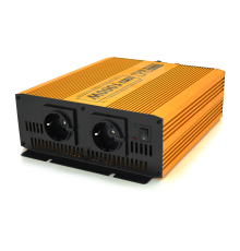 Інвертор напруги Mexxsun MXSPSW-1000, 24V/220V, 1000W з правильною синусоїдою, 2 Shuko, клемні дроти, Q4