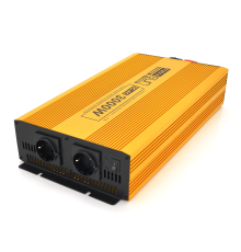 Інвертор напруги Mexxsun MXSPSW-3000, 24V/220V, 3000W з правильною синусоїдою, 2 Shuko, клемні дроти