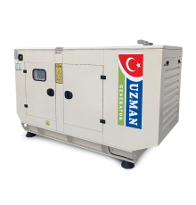 Генератор дизельний Uzman Ricardo 35 KVA/28KW, трифазний 230/400V, 50Hz, об'єм 100л, 2200x1000x1450 мм (AVR+ATS(АВР) в комплекте)